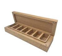 Organizzatrice settimanale per pillole - Kit contenitore portatile per tablet in legno - portaoggetti con scomparti da 7 giorni, divisorio multifunzionale con