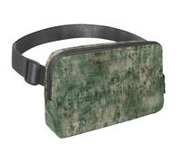 Organizzazione e funzionalità senza sforzo, marsupio da viaggio per uomini e donne, il marsupio ideale con cinturino regolabile per passeggiate, escursioni e ciclismo, texture verde vintage screziata,