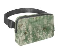 Organizzazione e funzionalità senza sforzo, marsupio da viaggio per uomini e donne, il marsupio ideale con cinturino regolabile per passeggiate, escursioni e ciclismo, texture verde vintage screziata,
