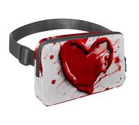 Organizzazione senza sforzo in viaggio, la nostra borsa a tracolla è il marsupio da viaggio indispensabile per uomini e donne, perfetto per corsa, passeggiate, escursioni e ciclismo, motivo a cuore