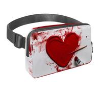 Organizzazione senza sforzo in viaggio, la nostra borsa a tracolla è il marsupio da viaggio indispensabile per uomini e donne, perfetto per corsa, passeggiate, escursioni e ciclismo, motivo a cuore