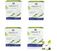 Organyc Assorbenti Notte con Ali, Cotone Bio Certificato, 40 Unità | Assorbenti notte con ali, morbidi e traspiranti, con protezione clinicamente dimostrata per le pelli sensibili.