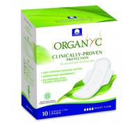 Organyc Cuscinetti da notte con ali pesanti (10 pezzi) - 100% bio-cotone, 4 gocce