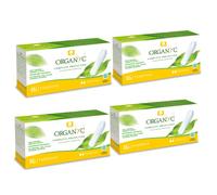 Organyc Tamponi Cotone Bio Certificato, Flusso Moderato, 64 Unità | Tamponi senza applicatore, con punta arrotondata, per un comfort discreto durante il flusso moderato.