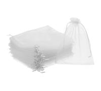 Organza Borse,50pz 8.66x6.3" Coulisse Mini Sacchetti Bomboniere,Bianco