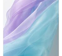 Organza di cristallo, tessuto trasparente in tulle, tessuto in voile drappeggiato, per tende traslucide, decorazioni da tavola, decorazioni per matrimoni, artigianato e progetti di cucito, 2 pezzi