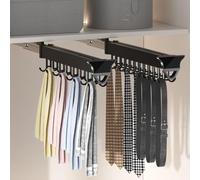 OrgaPullOut - Soluzione di archiviazione regolabile per cinture, sciarpe, cravatte e accessori. Massimizza lo spazio e declutter il tuo guardaroba