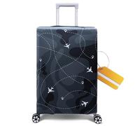 OrgaWise Copri Valigia Coperchio Custodia Bagaglio da Viaggio Altezza adatta 65-70CM Copertura Valigia 25-28 pollici con Etichetta per Bagaglio (Flight, L)