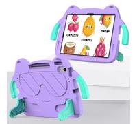 ORGCIUFB Compatibile con iPad 12th (A19) 2026/11th (A16) 2025 11inch Kids Friendly Cute Case, Lightweight EV Rugged PC Shockproof Stand Protective Tablet Case with Shoulder Strap(Mor)