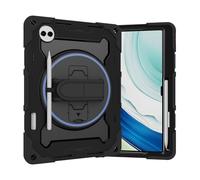 ORGCIUFB Custodia per bambini per Huawei MatePad Pro 13,2" 2023, staffa elastica multiangolare+cinturino girevole regolabile a 360° guscio infrangibile tre in uno, a prova di caduta, tracolla (nero)