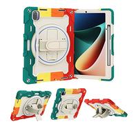 ORGCIUFB Custodia per bambini per Xiaomi Mi Pad 5/MiPad 5 Pro 11 pollici 2021, staffa elastica multi-angolo+cinturino girevole regolabile a 360° guscio infrangibile tre in uno, resistente alle cadute