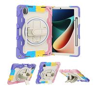 ORGCIUFB Custodia per bambini per Xiaomi Mi Pad 5/MiPad 5 Pro 11 pollici 2021, staffa elastica multi-angolo+cinturino girevole regolabile a 360° guscio infrangibile tre in uno, resistente alle cadute