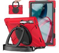 ORGCIUFB Custodia per Lenovo Pad 11 Pro 11,2" 2022 TB-138FC/TB-132FU, custodia resistente in TPU antiurto per bambini, con staffa girevole a 360 gradi e tracolla robusta (rosso)