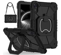 ORGCIUFB Custodia Protettiva per Tablet Case for Xiaomi Redmi Pad 2 11 inch 2025 Rugged Shockproof Cover,Protective Case W 360 Swivel Kickstand+Hand Strap+Shoulder Strap Protezione Resistente(Siyah)