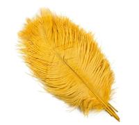 ORGEFY 10 Piume di Struzzo Soffici da 15 a 50 cm per Decorazioni Fai da Te, centrotavola per Feste, Accessori per Carnevale, Piume Dorate da 15 a 20 cm