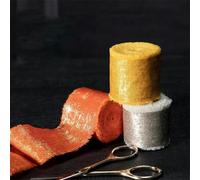 ORGEFY 3 Rotoli/Set da 5 Metri di Nastro di Raso con Bordi sfilacciati, Fatto a Mano, per inviti, Bouquet, Feste di Compleanno, Decorazioni Fai da Te, Set da Regalo B-3 Pezzi