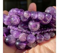 ORGEFY 4, 6, 8 e 10 mm, Occhio di Tigre, Lava, Turchese, Agata, Diaspro, per la creazione di Gioielli Fai da Te, Braccialetti, collane, Ametista, 10 mm, 36-37 Pezzi.