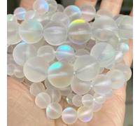 ORGEFY 4, 6, 8 e 10 mm, Occhio di Tigre, Lava, Turchese, Agate, diaspri, per la creazione di Gioielli Fai da Te, Braccialetti, collane, Bianco Opaco, 8 mm, 45-46 Pezzi.