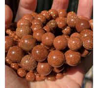 ORGEFY 4, 6, 8 e 10 mm, Occhio di Tigre, Lava, Turchese, Agate, diaspri, per la creazione di Gioielli Fai da Te, Braccialetti, collane, Pietra di Sabbia Dorata, 6 mm, 59-61 Pezzi