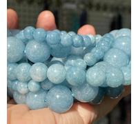 ORGEFY 4, 6, 8 e 10 mm, Occhio di Tigre, Lava, Turchese, Agate, diaspri, per la creazione di Gioielli Fai da Te, Braccialetti, collane, Acquamarina, 6 mm, 59-61 Pezzi.