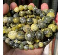 ORGEFY 4, 6, 8 e 10 mm, Occhio di Tigre, Lava, turchesi, Agate, diaspri, per la creazione di Gioielli Fai da Te, Braccialetti, collane - Turchese Giallo - 10 mm, 36-37 Pezzi