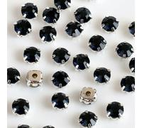 ORGEFY 4 mm 5 mm 7 mm 8 mm Artigli d'Argento Strass Rotondi da Cucire per Ricamo Fai da Te Cristalli di Vetro Pietre Vestiti Vestito-mo LAN-Strass Artiglio-7 mm 50 Pezzi