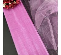 ORGEFY 5/8/10 Metri di Rotolo di Organza Bianca, Filato di Tulle per fondali, Tessuto di Tulle Trasparente, Tessuto di Tulle Fai da Te, 5z-Rosso rosa-10 m x 72 cm