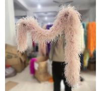 ORGEFY 6, 8, 10, 15, 26 Fili di Piume di Struzzo Viola, Boa di Piume di Struzzo da 2 Metri, Scialle per Abiti da Donna, Decorazione Fai da Te, Sciarpa in Pelle Rosa, 26 Fili da 2 Metri
