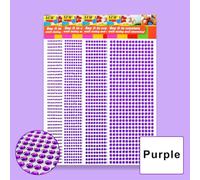 ORGEFY 900/504 Pezzi di Adesivi in Acrilico con Strass Scintillanti, Gemme, Diamanti, autoadesivi, abbellimenti per Scrapbooking, Fai da Te, Artigianato, Viola, 6 mm, 504 Pezzi