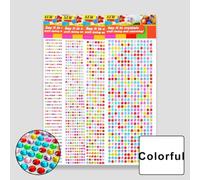 ORGEFY 900/504 Pezzi di Fogli Adesivi di Strass acrilici Scintillanti, Gemme, Diamanti, autoadesivi, abbellimenti per Scrapbooking, Fai da Te, Artigianato colorato, 6 mm, 504 Pezzi