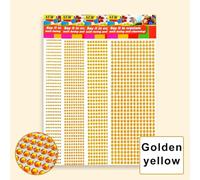ORGEFY 900/504 Pezzi di Fogli Adesivi di Strass acrilici Scintillanti, Gemme, Diamanti, autoadesivi, abbellimenti per Scrapbooking, Fai da Te, Artigianato, Giallo Dorato, 4 mm, 900 Pezzi