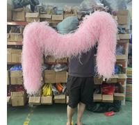 ORGEFY Boa di Struzzo 4, 6, 10, 20, 25 Strati, Sciarpa Spessa, Scialle per Abiti da Festa, Abbigliamento da Ballo, Gonna, Cucito, Rosa Chiaro, 25 Strati
