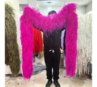 ORGEFY Boa di Struzzo 4, 6, 10, 20, 25 Strati, Sciarpa Spessa, Scialle per Abiti da Festa, Abbigliamento da Ballo, Gonna, Cucito, Rosa, 6 Strati