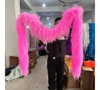 ORGEFY Boa di Struzzo 4, 6, 10, 20, 25 Strati, Sciarpa Spessa, Scialle per Abiti da Festa, Abbigliamento da Ballo, Gonna, Cucito, Rosa, 10 Strati