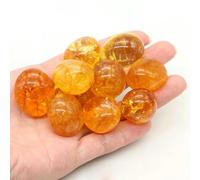 ORGEFY Cristallo Sfuso, Ghiaia, Quarzo, Esemplare, Minerale, Pietra preziosa, Giardino, Acquario, Decorazione per la casa - Cristallo crepato Giallo - 500 g