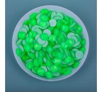 ORGEFY Decorazioni per Nail Art con Strass Fluorescenti in Vetro nottilucenti al Neon, Senza Fissaggio a Caldo, con Retro Piatto, Verde, ss12, 1440 Pezzi