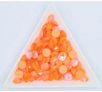 ORGEFY Decorazioni per Nail Art in Pietra Fluorescente con Strass nottilucenti al Neon, Non termoadesivi, con Retro Piatto - Arancione - ss6-1440 Pezzi