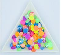 ORGEFY Decorazioni per Nail Art in Pietra Fluorescente con Strass nottilucenti al Neon, Non termoadesivi, con Retro Piatto - Mix - ss10-1440 Pezzi