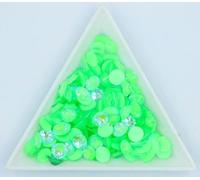 ORGEFY Decorazioni per Nail Art in Pietra Fluorescente con Strass nottilucenti al Neon, Non termoadesivi, con Retro Piatto, peridoto, ss20, 1440 Pezzi