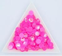 ORGEFY Decorazioni per Nail Art in Pietra Fluorescente con Strass nottilucenti al Neon, Non termoadesivi, con Retro Piatto, Rosa, ss12, 1440 Pezzi