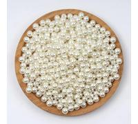 ORGEFY Perle tonde acriliche finte da 3-30 mm Perline sfuse per la creazione di Gioielli da Ricamo Collana Fai da Te Bracciale-Beige-3mm 1000 Pezzi