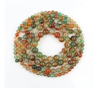 ORGEFY Perline di Giada birmana Verde AA da 6/8/10/12 mm, Perline Rotonde Lisce sciolte per la creazione di Gioielli, Braccialetti, 15'' - Agata Pavone - 6 mm Circa 61 Pezzi