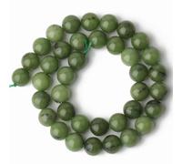 ORGEFY Perline di Giada birmana Verde AA da 6/8/10/12 mm, Perline Rotonde Lisce sciolte per la creazione di Gioielli, Braccialetti, 15'' - Dicembre - Nuova Giada Canadese - 8 mm Circa 46 Pezzi