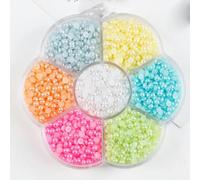 ORGEFY Perline di Perle da 4/5 mm con Retro Piatto in plastica, Strass per Borse, Scarpe, Decorazioni per Nail Art C0133-Colorato-4 mm 3500 Pezzi
