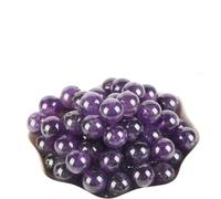 ORGEFY Perline di Pietra da 4-12 mm, Lava, Occhio di Tigre, Quarzo, Agate, Perline Rotonde sciolte per la creazione di Gioielli, Accessori per Braccialetti Fai da Te, Ametista, 6 mm, 58-60 Pezzi
