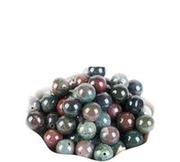 ORGEFY Perline di Pietra da 4-12 mm, Quarzo Lava, Agate, Perline Rotonde sciolte per la creazione di Gioielli, Accessori per Braccialetti Fai da Te - Agata Indiana - 6 mm, 58-60 Pezzi