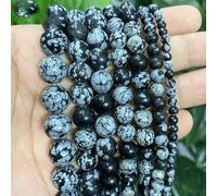 ORGEFY Perline di Pietra, diaspri, turchesi, Agate, Perline Rotonde per la creazione di Gioielli Fai da Te, bracciali e Orecchini, 4/6/8/10/12 mm, diaspri a Fiocco di Neve, 14 mm, Circa 26 Pezzi.