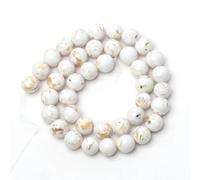 ORGEFY Perline di Quarzo Rosa AA da 4-14 mm, Perline di Cristallo Rotonde Rosa per la creazione di Gioielli, Braccialetti da 15''-Trochid howlite da 8-4 mm Circa 91 Pezzi