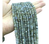 ORGEFY Perline distanziatrici in Cristallo di Giada tormalina Gobi, 4x6 mm, AA, sfaccettate, per la creazione di Gioielli, Accessori Fai da Te per Braccialetti - Labradorite - 4x6 mm, 42-44 Pezzi