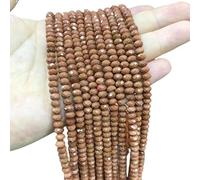 ORGEFY Perline distanziatrici in Cristallo di Giada tormalina Gobi, 4x6 mm, AA, sfaccettate, per la creazione di Gioielli, Accessori Fai da Te per Braccialetti - Sabbia Dorata - 4x6 mm, 42-44 Pezzi